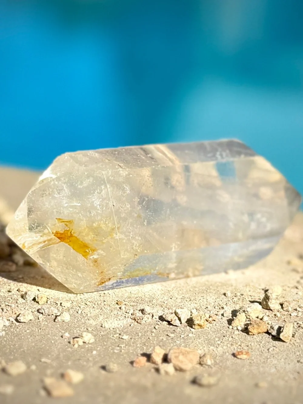Double Terminated Madagascar Clear Quartz Palm Crystal/Double Pointed Wand